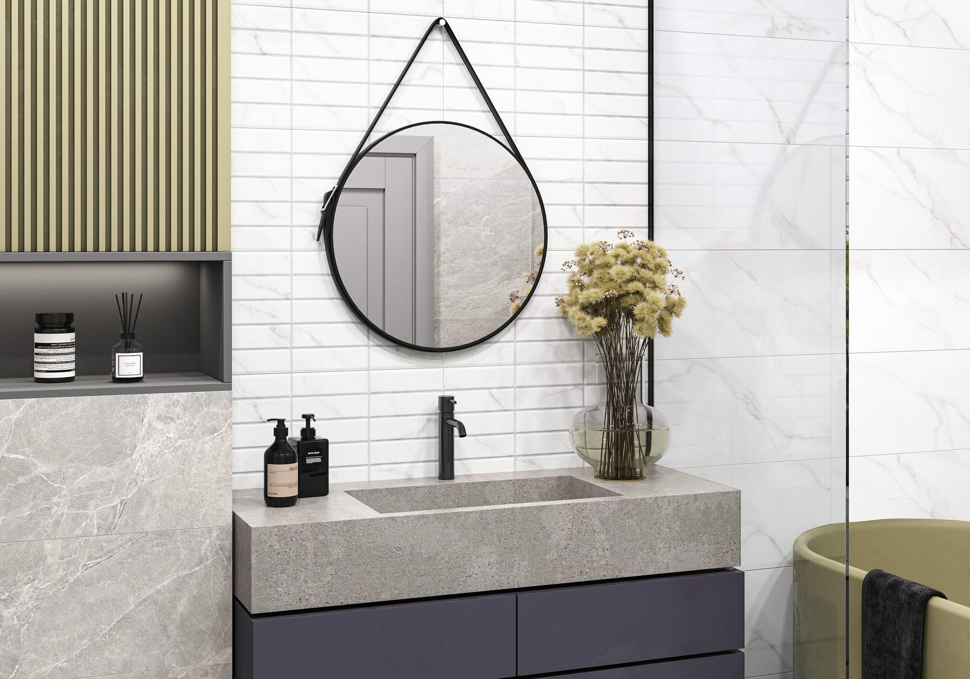 Фотография Коллекции Bronks керамической плитки для ванной от производителя - Alma Ceramica, в интернет магазине Casa-Ceramica